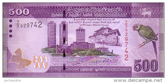 SRI LANKA   500 Rupees   Daté Du 01-01-2010          ***** BILLET  NEUF ***** - Sri Lanka