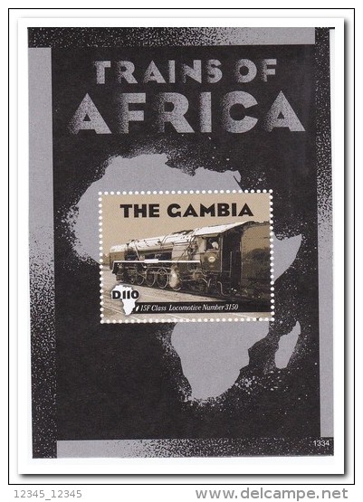 Gambia 2013 Postfris MNH, Trains - Gambia (1965-...)