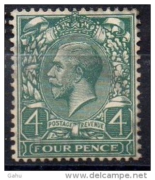 Grande Bretagne ; Great Britain ;1924 ; N°Y: 165 ; Ob, Fil.H  ; " Georges V  " ; Cote Y:  2.50  E. - Non Classés