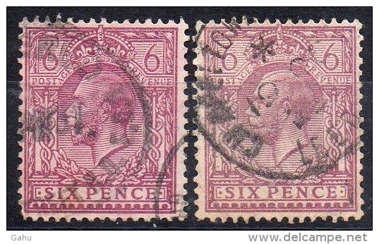 Grande Bretagne ; Great Britain ;1924 ; N°Y: 167 X 2 ; Ob, 2 Teintes  ; " Georges V  " ; Cote Y:  2.50  E. - Unclassified