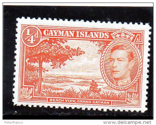 1938 Cayman Is.- Beach View (linguella) - Kaimaninseln