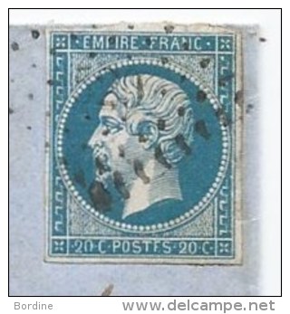 - Lettre - VAR - BRIGNOLLES - PC.529 S/TPND N°14 Ah Variété "POSTFS" + Càd T.15 - 1860 - 1853-1860 Napoléon III