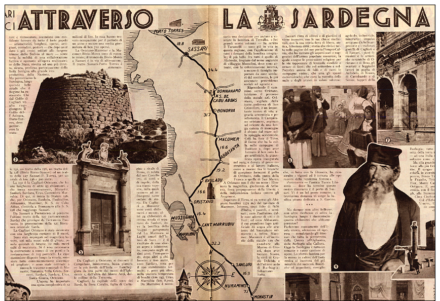 Rivista Del 1932 LITTORIA Agro Pontino Latina + SARDEGNA  Nuoro Torralba  Cagliari Porto Torres  Sassari Etc - Ante 1900