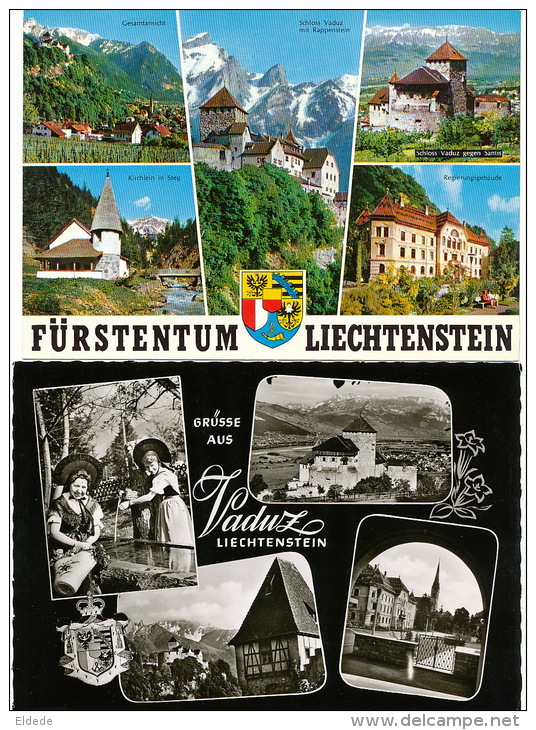 2 Cards Furstentum And Vaduz - Liechtenstein