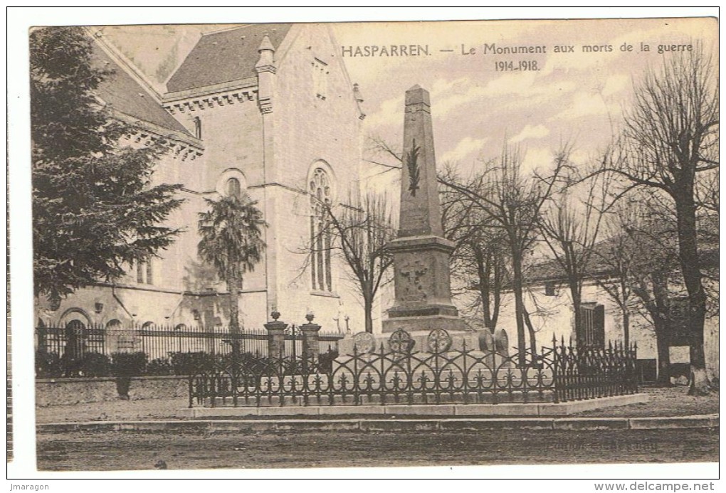 HASPARREN -Le Monument Aux Morts De La Guerre De 1914 - 1918 - Hasparren