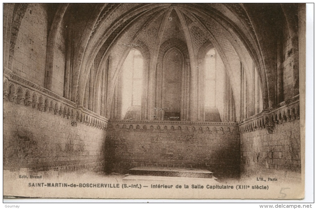 Saint Martin De Boscherville : Abbaye Intérieur De La Salle Capitulaire (édit Hermé) - Saint-Martin-de-Boscherville