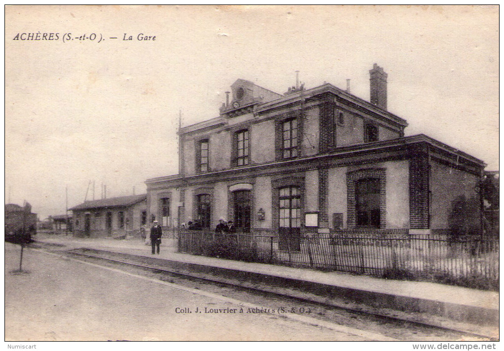 Achères..animée..la Gare..train - Acheres