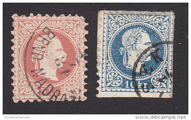 Austria, Scott #29-30, Used, Franz Josef, Issued 1867 - Usati