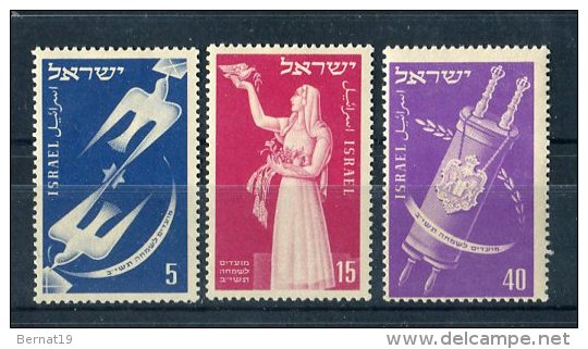 Israel 1951. Yvert 50-52 * MH. - Nuevos (sin Tab)