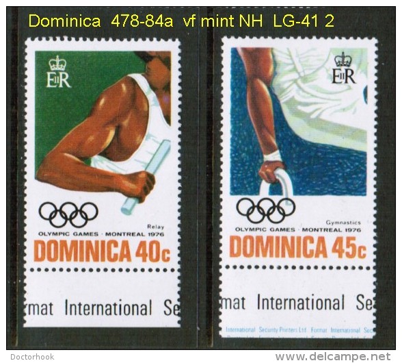 DOMINICA   Scott  # 478-84a**  VF MINT NH INCLUDING SOUVENIR SHEET - Dominica (...-1978)