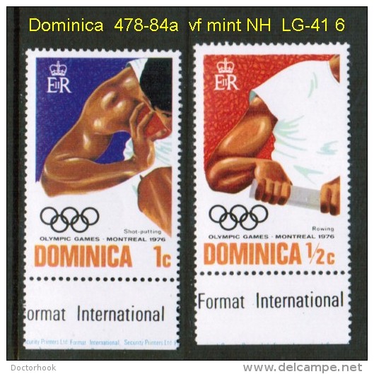 DOMINICA   Scott  # 478-84a**  VF MINT NH INCLUDING SOUVENIR SHEET - Dominica (...-1978)