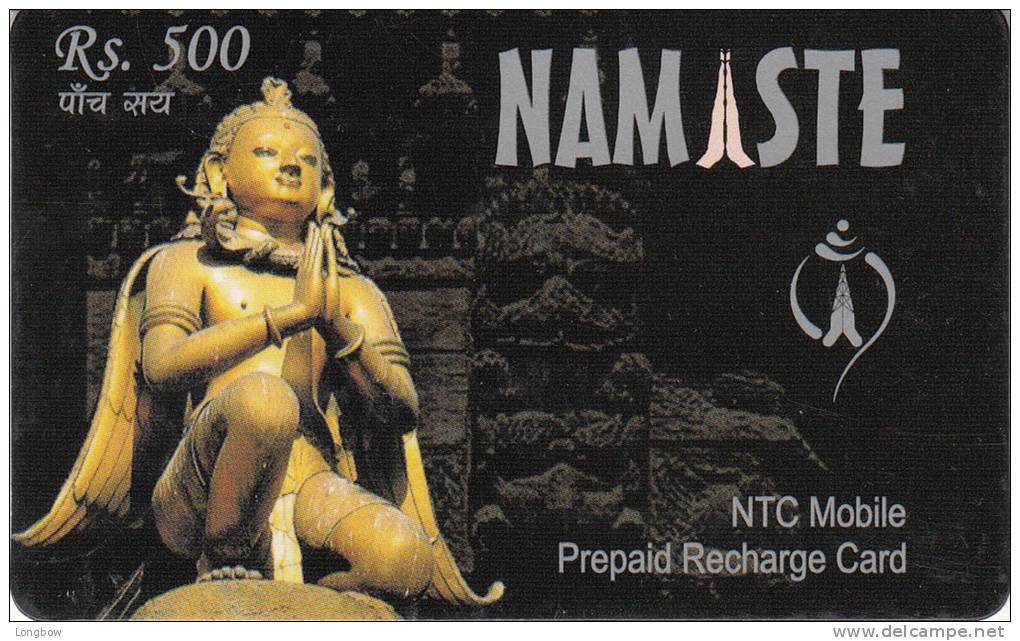 NEPAL NAMASTE  Rs.500 NTC MOBILE - Nepal