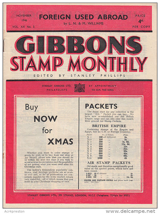 Sg14 GIBBONS STAMP MONTHLY, 1946 November,  Good Condition - Inglesi (dal 1941)