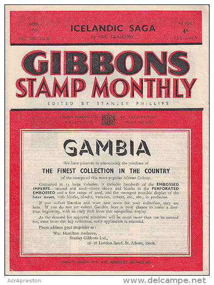 Sg21 GIBBONS STAMP MONTHLY, 1946 April,  Good Condition - English (from 1941)