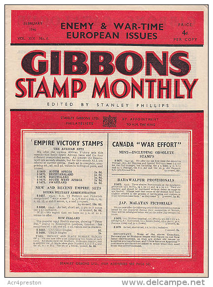 Sg23 GIBBONS STAMP MONTHLY, 1946 February,  Good Condition - English (from 1941)