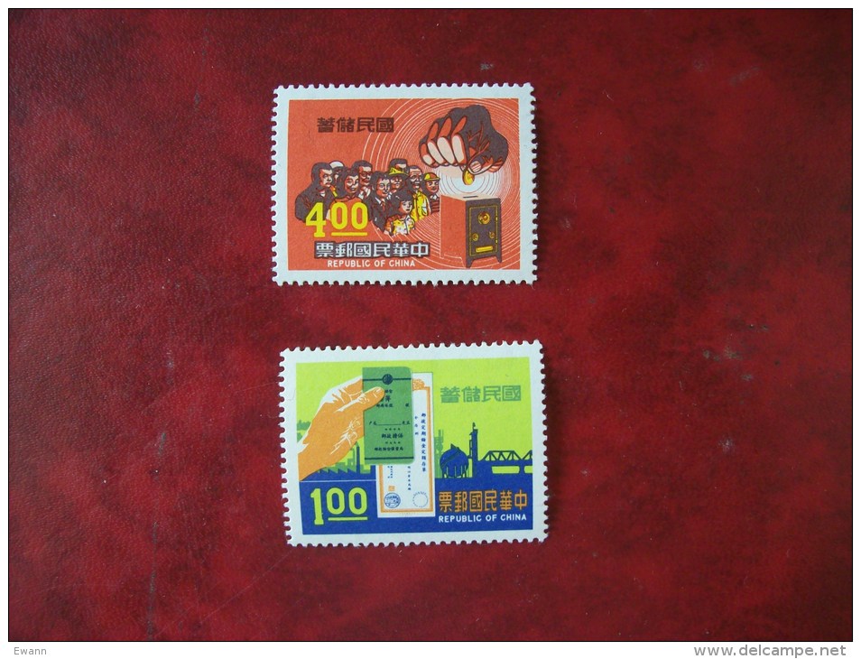 République De Chine:timbres N°750 Et 751 (YT) Neufs Avec Charnière - Unused Stamps