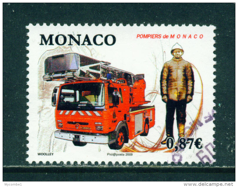 MONACO - 2009  Firefighters  87c  Used As Scan - Oblitérés