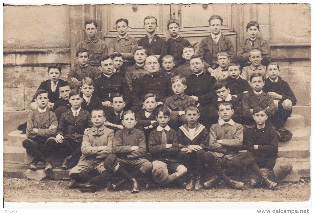 Carte Photo LUNEVILLE-54-Meurthe Et Moselle-Cour Ecole Saint-Pierre Fourier-Classe 5 ème B-Juillet 1920-ENSEIGNEMENT - Luneville