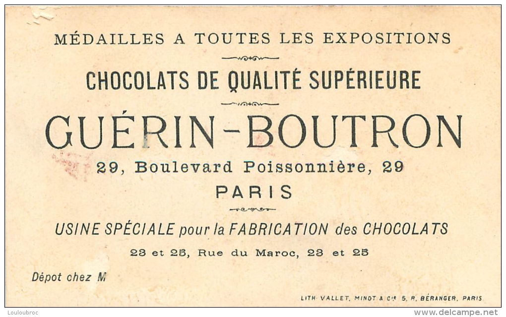 CHROMO CHOCOLAT  GUERIN BOUTRON  LA PECHE VALLET  MINOT - Guérin-Boutron