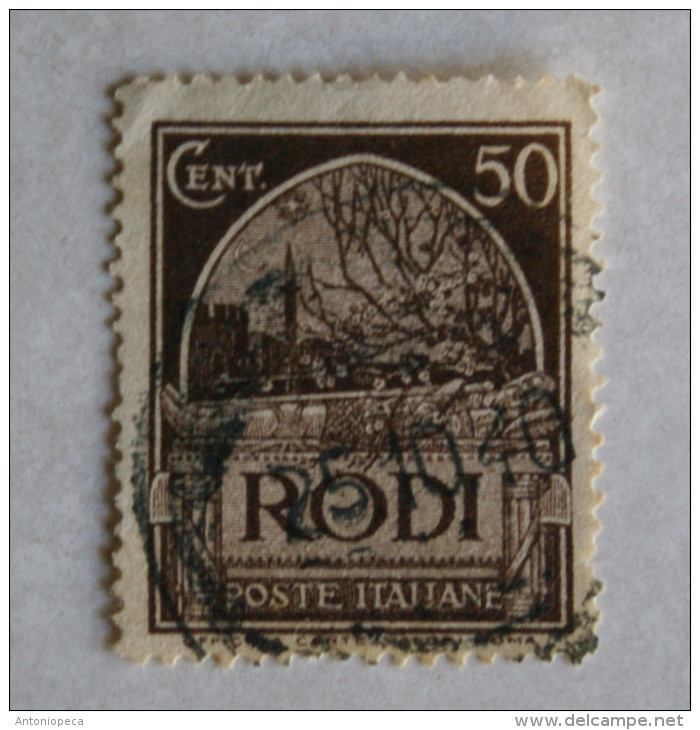 ITALIA 1932 . RODI, PITTORICA, USATI - Egée (Rodi)