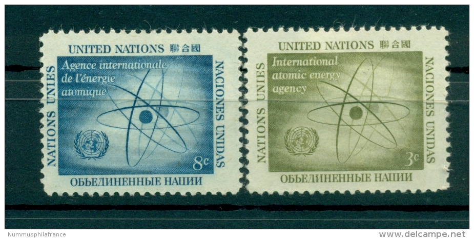 Nations Unies New York 1958 - Michel N. 66/67 - AIEA - IAEA - Unused Stamps