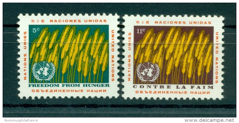 Nations Unies New York 1963 - Michel N. 126/27 - Contre La Faim - Neufs