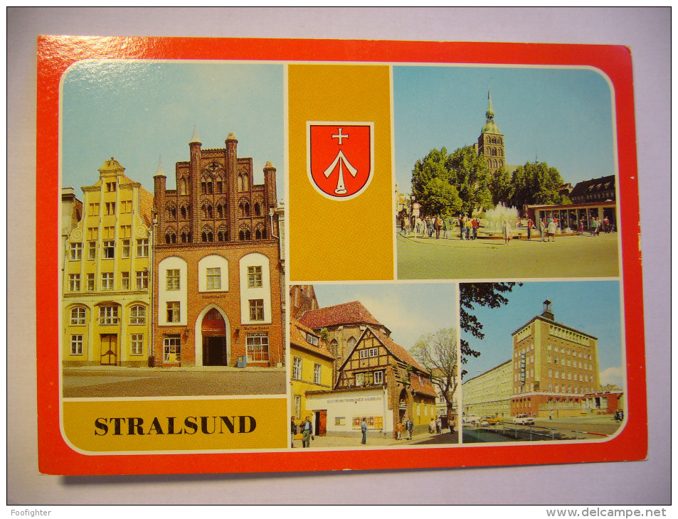 Germany: Stralsund - Wulflamhaus Am Alten Markt, Ossenreyer Straße, Museum, Hotel "Baltic" - 1988 - Stralsund