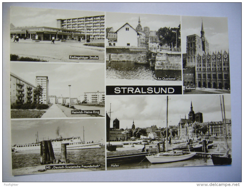 Germany: Stralsund - Kedingshäger Straße, Am Querkanal, MS "Deutsch-Sowjetische Freundschaft" - 1970s Unuse - Stralsund