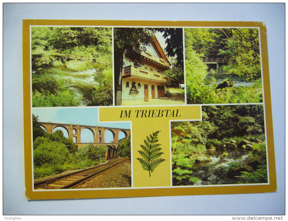 Germany: Im Triebtal - Jocketa (Kr. Plauen) - An Der Trieb, Bettenhaus, Elstertalbrücke (erbaut 1846-1851) - 1989 Used - Plauen