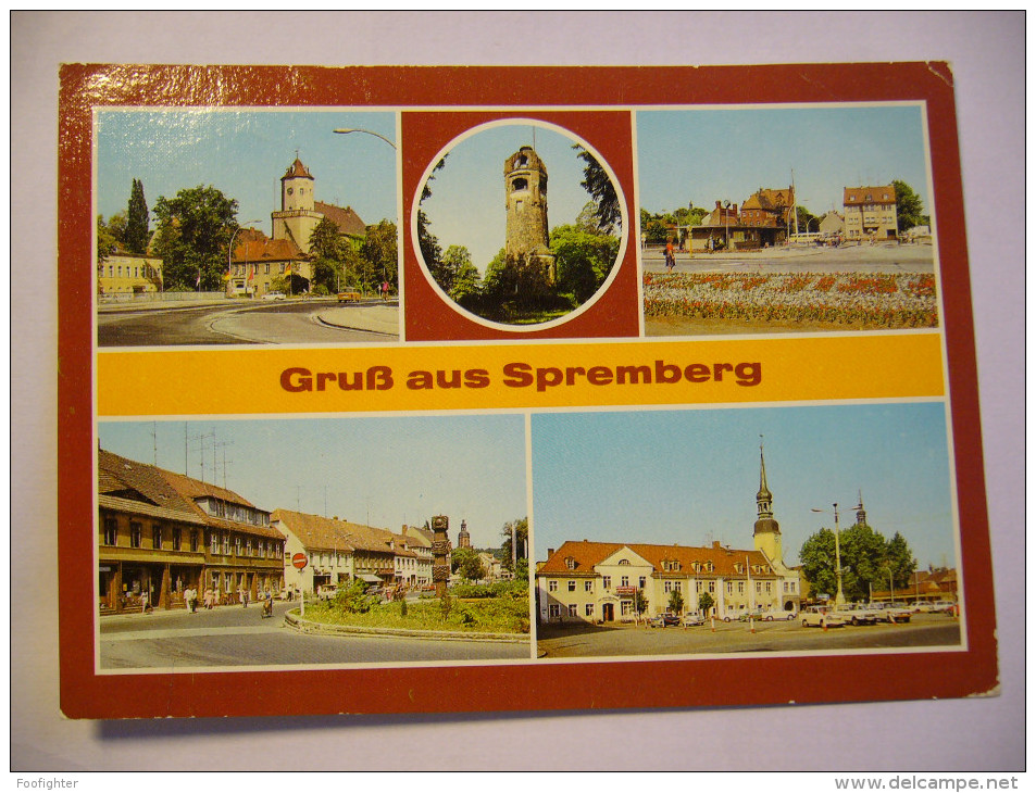 Germany: Spremberg - Postrow Z Grodka - Schloß, Busbahnhof, Clara-Zetkin-Straße, Rathaus - 1970s Used - Spremberg