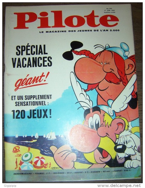 JOURNAL PILOTE ASTERIX 295 COUVERTURE UDERZO PILOTORAMA MARCO POLO - Pilote