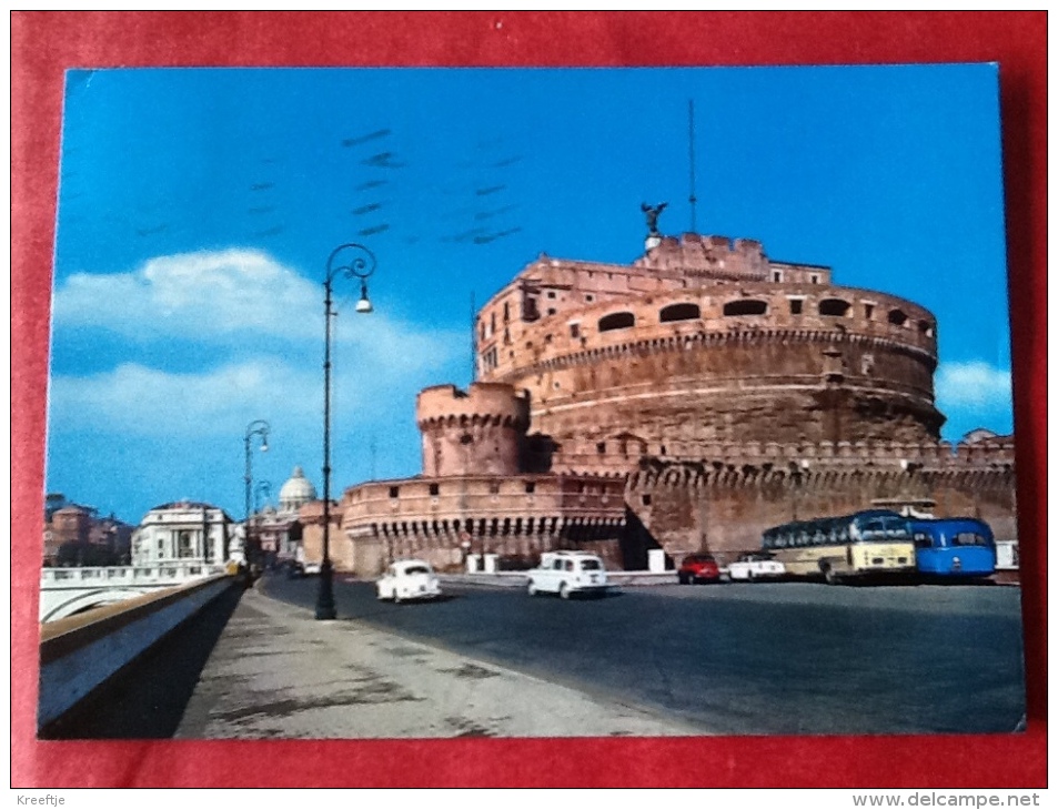 Italia Roma Castel S. Angelo -> Belgio 1971. Auto Voiture Car Bus - Castel Sant'Angelo