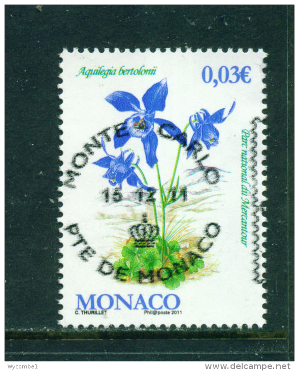 MONACO - 2011  Flowers  3c  Used As Scan - Oblitérés