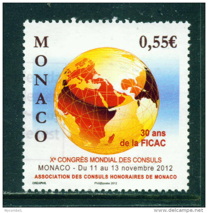 MONACO - 2012  FICAC  55c  Used As Scan - Usati