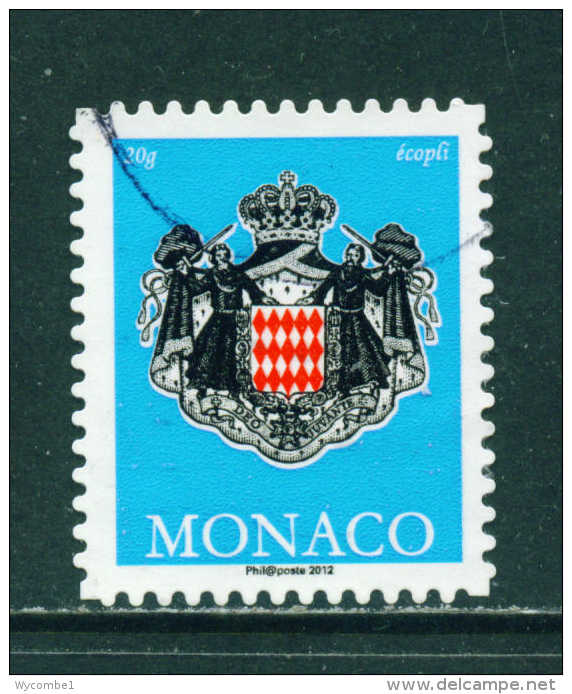 MONACO - 2012  Arms  No Value Indicated  Self Adhesive  Used As Scan - Used Stamps