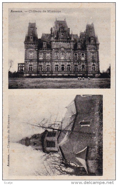 Assesse.  -  Chapelle De Miamoye;   Château De Miamoye;  1958 Prachtig  Poststuk - Assesse