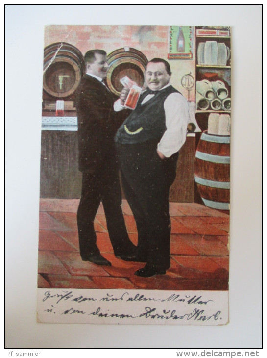 AK / Bildpostkarte 1911 Gasthof Unter Den Linden Bes. Ludwig Prüsse Neustadt B. Hachmühlen  Bahnpoststempel Zug 502 - Hotels & Restaurants