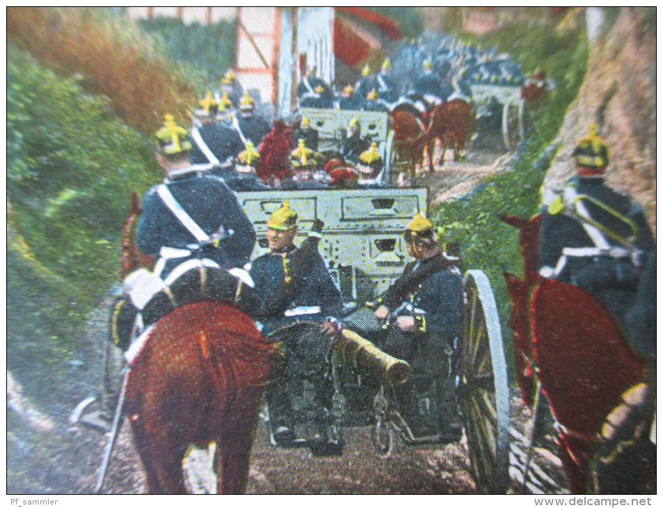 AK / Bildpostkarte 1912 Artillerie / Soldaten Zu Pferde / Kanonen Verlag S.Freund U. Co. Breslau 513 - Manoeuvres