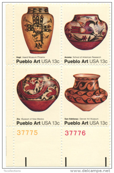 USA - Pueblo Art 13c Stamps - Centrafricaine (République)