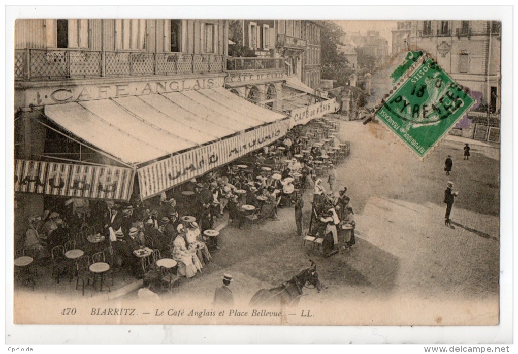 64 - BIARRITZ . LE CAFÉ ANGLAIS ET PLACE BELLEVUE - Réf. N°845 - - Biarritz