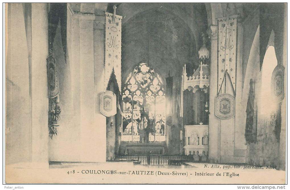 Coulonges Sur L'Autize (D.S.) Intérieur De L'Eglise - Coulonges-sur-l'Autize