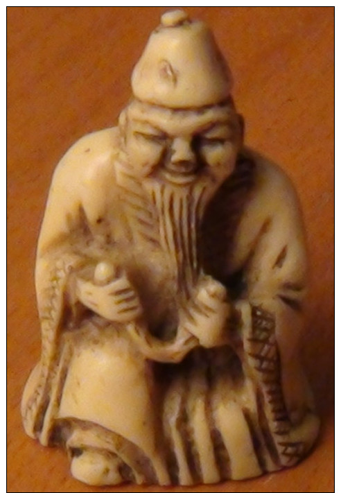 Véritable Netsuke Début 19ème Siècle Vieil Homme - Asian Art