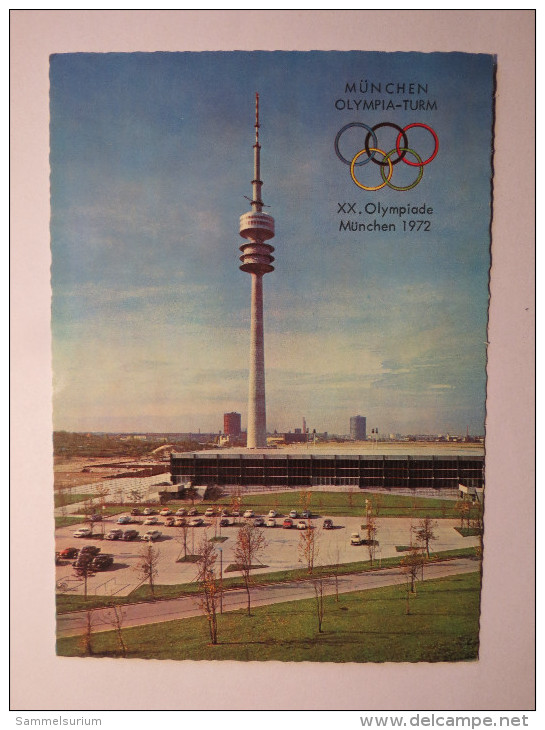 (4/4/9) AK "München" Oberwiesenfeld, Olympia-Turm - Olympische Spelen