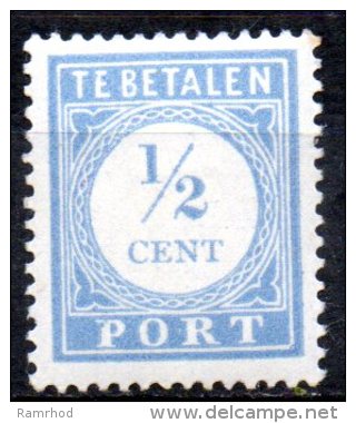 NETHERLANDS 1912 Postage Due - 1/2c. - Blue  MH - Postage Due