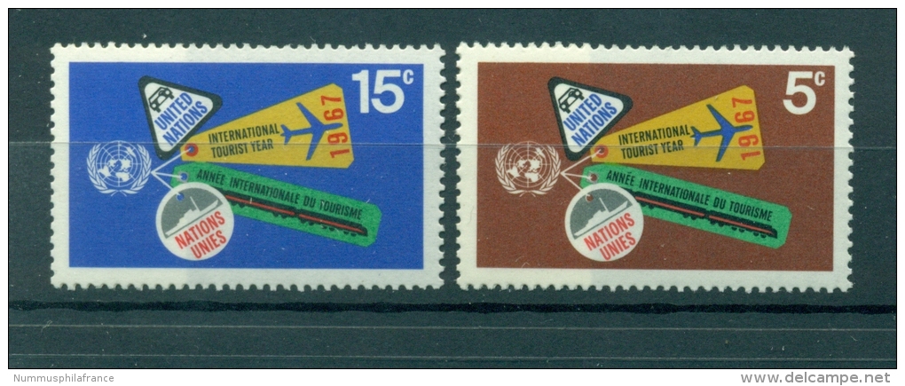 Nations Unies New York 1967 - Michel N. 185/86 - Année Internationale Du Tourisme - Unused Stamps