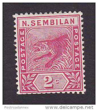 Negri Sembilan, Scott #3, Mint No Gum, Tiger, Issued 1891 - Negri Sembilan