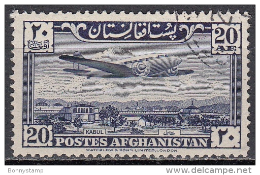 Afganistan, 1951/54 - 20af Plane Over Kabul - Nr.C10 Usato° - Afghanistan