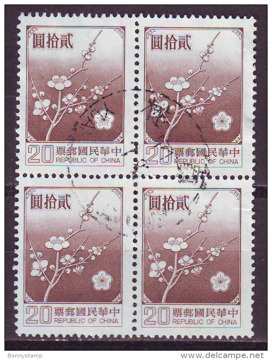 Republic Of China, 1979 - 20$ Flowers, Quartina - Nr.2154 Usato° - Usati