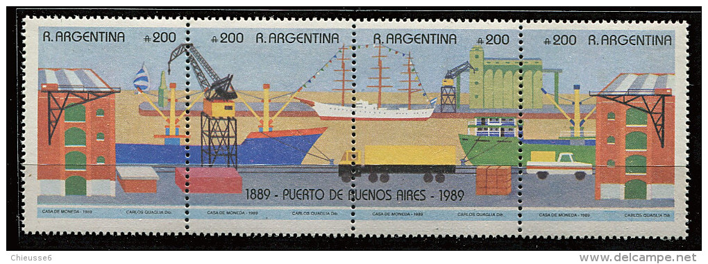 Argentine ** N° 1709 à 1712 Se Tenant - Cent. Du Port De Buenos Aires - Unused Stamps
