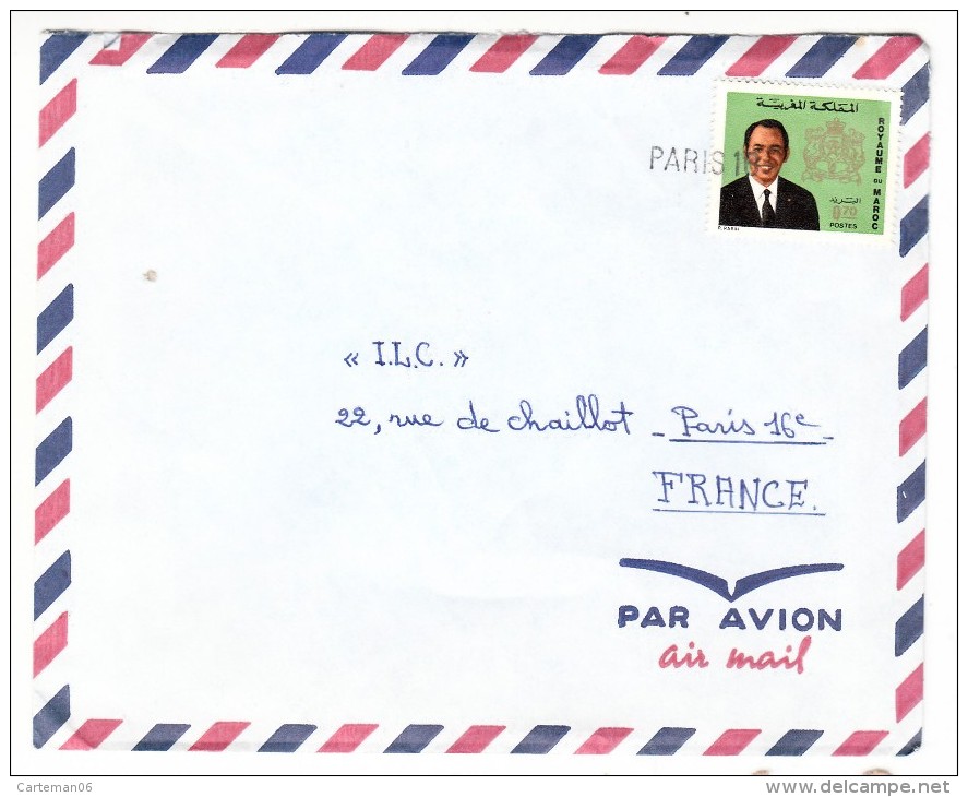 Marcophilie - Maroc - Lettre Par Avion, Cachet De Paris 18 - 1975 - Morocco (1956-...)